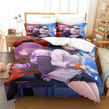 SSSS.GRIDMAN Комплект постельного белья Single Twin Full Queen King Size Кровать для взрослых и детей Спальня Пододеяльник Наборы Anime Parure de lit Кровать 70x133cm 2pcs