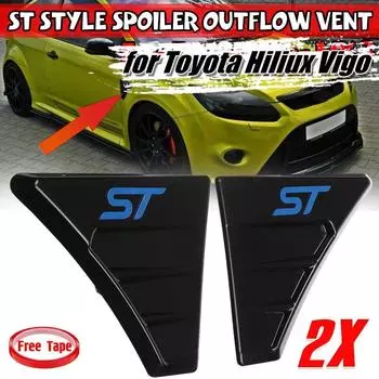 ST Style Car Side Fender Door Air Fender Grille Air Fender Outlet Side Vent Fender Decor Sticker For Ford Focus MK3 ABS красный