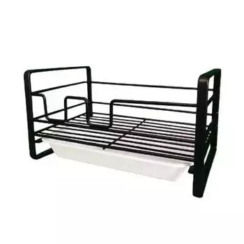 Stable Sponge Holder Sturdy Drying Rack Large Kitchen Storage Basket Sink чёрный