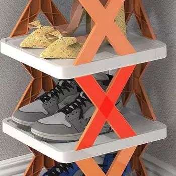 Stackable Shoe Rack Plastic Multi-layer Shoe Organizer Home Removable Space Saving Shoes Shelf Door Entrance Shoes Cabinets