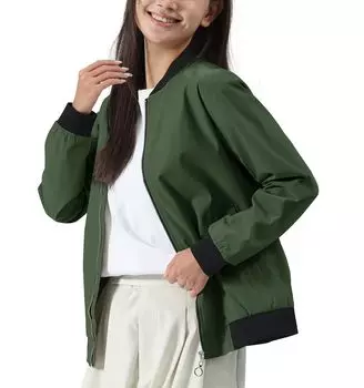 Stadium Windproof Zip Mountain Climbing Work Green XL [KEFITEVD] Женский джемпер, куртка, свободный, легкий, верхняя одежда, треккинг, прогулки, зелёный
