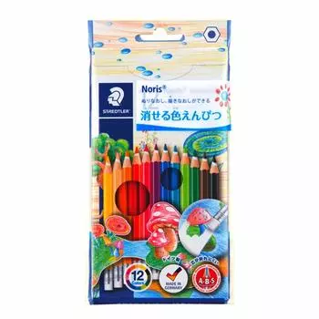 Staedtler Colored Pencils 12 Colors Erasable Colored Pencils Norris Scrub 144 50NC12