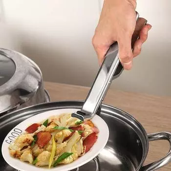 Stainless Steel Anti-Scalding Bowl Clip Multi-purpose Non-Slip Tray Clip Suitable for Lifting Dish from Narrow Kitchen Supplies серебряный