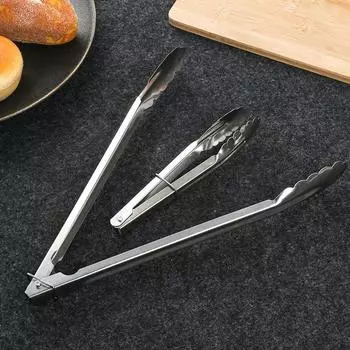 Stainless Steel Bread with 7-inch Plum Flower Mini Food Clip Outdoor Barbecue Carbon Clip Barbecue Clip Wholesale Kitchen Tools розовый
