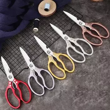 Stainless Steel Chicken Bone Scissors SK5 Kitchen Shears Multifunctional Kitchen Scissors Seafood серебряный