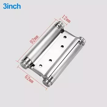 Stainless Steel Double Open Spring Hinge Double-sided Door Hinge Automatic Self Closing Two Way Door Fence Dedicated Hinge