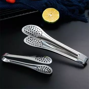 Stainless Steel Food Fruit Clip Multi-functional Self- Barbecue Steak Bread Cooking Thickened Durable Anti-scalding Clips