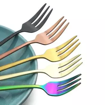 Stainless Steel Knife Fork and Spoon Tableware Set 30 Pieces A Set of Exquisite Silver and Gold Tableware Cake Fruit Fork Fork Fork Spoon Tableware 30pcs серебряный