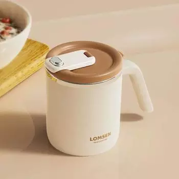 Stainless Steel Mug Double-layer Ironing Thermos Cup Home Office Dormitory with Cover Coffee Cup Tea Cup 500ml
