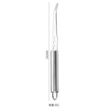 Stainless Steel Orange Peeler Stripper with Long Handle Fruits Grapefruit Cutter Double-sided Blade Knife Kitchen Utensils
