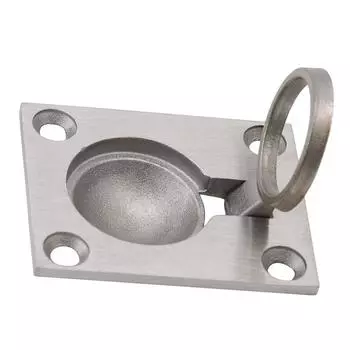 Stainless Steel Ring Handle Flush Hatch Locker Cabinet Pull Lift Boat Marine Modern Minimalist Handle Embedded Corrosion Preventive 48*38
