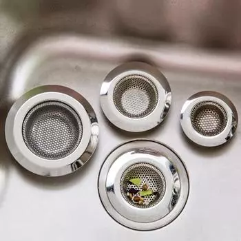 Stainless Steel Sink Strainer Shower Floor Drain Bathroom Plug Trap Hair Catcher Kitchen Sink Filter Floor Cover Basin Drainage