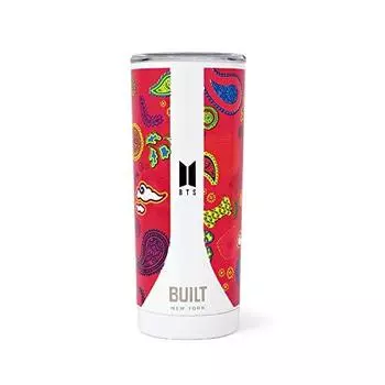 Стакан BUILT BTS, 20,1 жидких унций (591 мл), V Нержавеющая сталь, Моя бутылка, Bangtan Boys BTS Товары