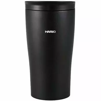 Стакан HARIO из нержавеющей стали, черный, 300 мл Термостакан HARIO с крышкой STF-300-B