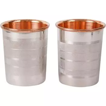 Стакан из чистой меди для воды, набор из 2 штук