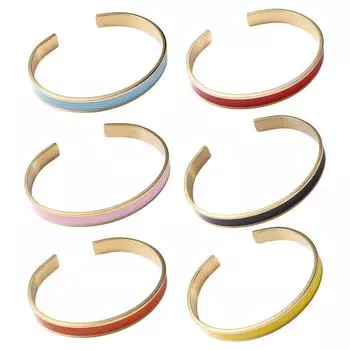 Стальные браслеты Minority Design Simple Pulseras Браслеты-манжеты Женские браслеты Цветной эмалированный браслет чёрный