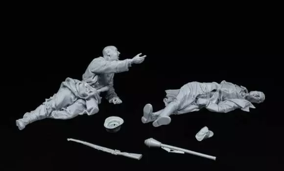 Stalingrad World War II German National Storm Death Struggle 1945 Dead Comrade and Serious Injury Who Cannot Be Saved of Resin Kit ST3213 1/35 Force s