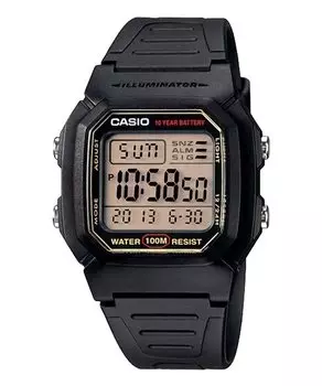 Стандартные цифровые часы CASIO Black Gold LCD Overseas Model [Casio] Мужские W-800HG-9AV [Товар]