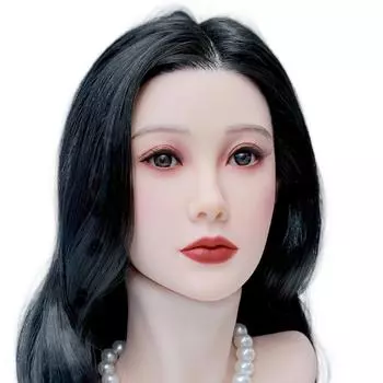 Стандартный парик из 100% силикона, подходит для тела секс-куклы ростом 130-180 см. 2 метода подключения GJ-ZP006.