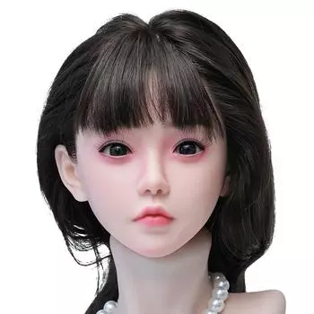 Стандартный парик из 100% силикона, подходит для тела секс-куклы ростом 130-180 см. 2 метода подключения GJ-ZP008.