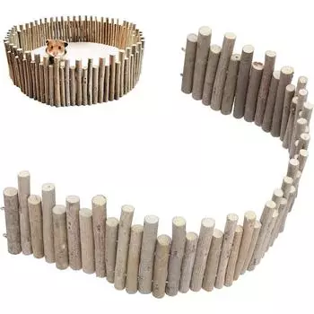 Standing Hamster Wooden Bridge Wooden Guinea Pigs Door Fence Cage Accessories Mice 30cm-basic
