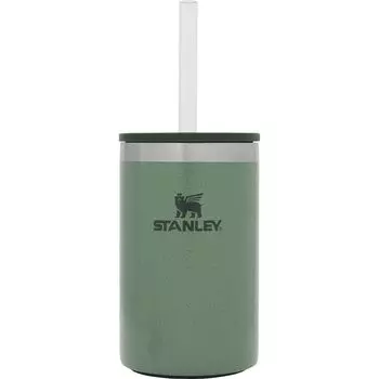 STANLEY Everyday Can Cooler Cup Green Vacuum Thermal Thermal Electro с трубочкой 350 мл Банка из нержавеющей стали для кофе и пива Спорт на открытом воздухе зелёный