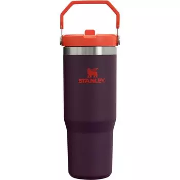 STANLEY Ice Flow Flip Straw Plum Vacuum Tumbler Water Bottle Cold Insulated Stainless Steel Bottle Water Bottle Sports Outdoor Warranty Japanese 0.88L сливовый