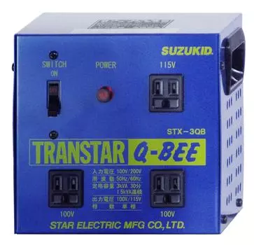 Star Electric Manufacturing Портативный трансформатор Transstar QBEE (СУЗУКИД) Повышающий/понижающий STX-3QB синий