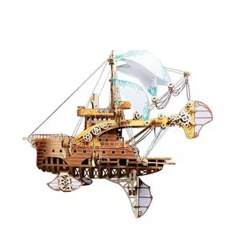 Star Exploration Life DIY 3D деревянная паровая головоломка Steam Punk Air System Сборка Научная епархия