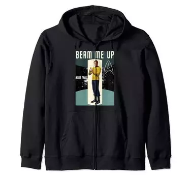 Star Trek Original Series Kirk Beam Me Zip Parka чёрный