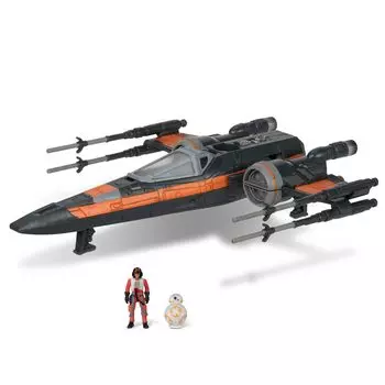 Star Wars Micro Galaxy Squadron Poe Starfighter Class Vehicle with 2 Microfigure Accessories Dameron s T-70 X-Wing - 5 1