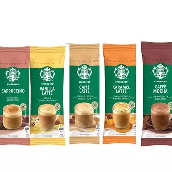 Starbucks At Home Премиум растворимый кофе карамель ваниль латте мокко капучино порошковый кофейный микс 14 гр