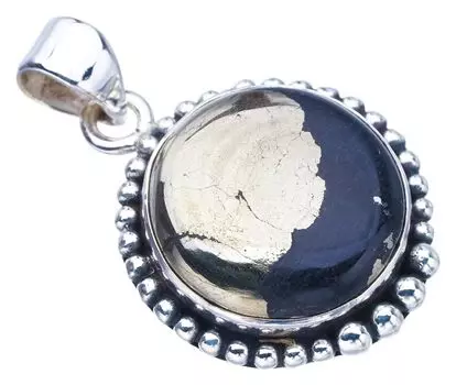 StarGems® Natural Apache Gold Stone Handmade 925 Sterling Silver Pendant 1.25 F3648