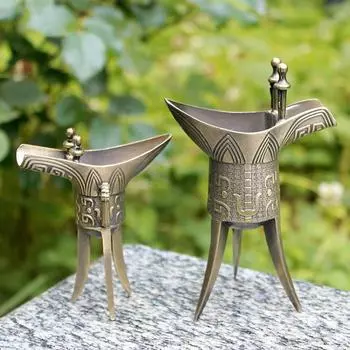 Старинная винная кружка, фарфоровая винная кружка, креативная подарочная кружка в китайском стиле, бронзовая кружка для уайт-спирита.