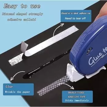Stationery Dot Double-sided Tape DIY Scrapbooking Collage Photo Album Erasable Roller Tape School Stationery Supplies