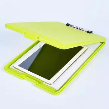 Stationery Durable Lightweight Waterproof Writing Pad Document Case A4 Clipboard Box Filing Storage жёлтый