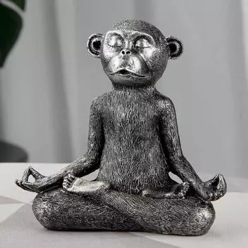 Статуэтка из смолы Дзен Йога Обезьяна Сад Статуя Украшения для сада Скульптура для улицы Домашний декор Украшения для помещений Декор для комнаты