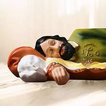 Статуэтка из смолы, спящий святой, статуэтка, офис, украшение для дома, комнаты, ручная работа, скульптура, современное искусство, религиозные подарки, коллекция