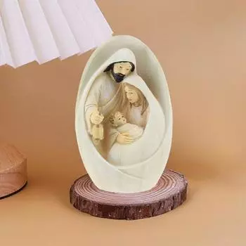 Статуэтка из смолы «Святое семейство», рождественская статуэтка, рождественский вертеп, Иосиф, Дева Мария, рождение Иисуса