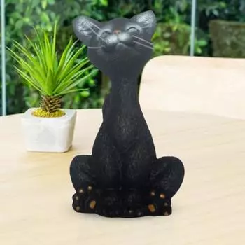 Статуэтка сидящего кота Yousheng из смолы, мультяшный кот, украшения для стола, статуэтка кота для домашнего офиса, подарок любителю кошек