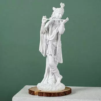 Статуя Кришны, индийская фигурка бога, декоративная 9,65-дюймовая коллекция статуэток для книжного шкафа дома