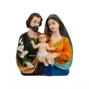 Статуя Святого Семейства, христианская статуэтка, подарочная фигурка для домашнего декора, божественный идол, новоселье, годовщина свадьбы, разноцветная, 15 X 15 X 9 см