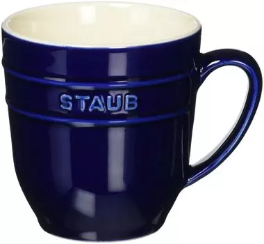 staub 350 мл Керамическая кружка для микроволновой печи, японская керамическая кружка Mug Blue [Авторизованный продукт] 40508-566 синий