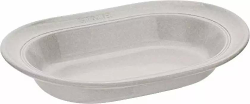 staub 40508-030 Oval Plate, 9.8 inches (25 cm), Campagne Curry Plate, Oval Plate, Ceramic, Microwave Safe