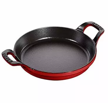 Staub 40509-895 Round Stackable Dish, Cherry, 7.9 inches (20 cm), Enameled Iron Gratin Dish