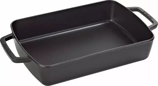 staub Baker 30 x Форма для запекания литая эмалированная IH совместимая японская маленькая форма для запекания Small 23 см [Авторизованный продукт] 40510-023 чёрный