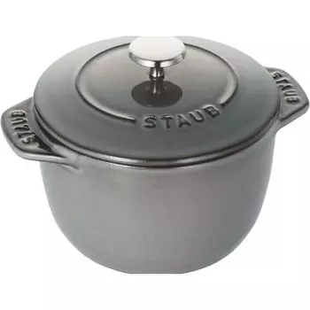 staub La Cocotte de GOHAN 40509-702 La Cocotte de Gohan Gray S 40509-702 Rice Pot, 1 Piece, Cast Iron Pot, Rice Cooker