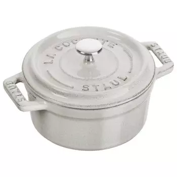 staub La Cocotte Round 40501-408 Mini Pico Cocotte Round Campagne 40501-408 Small Two-Handed Cast Enameled Pot with Serial Number