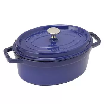 Staub Pico Cocotte Oval 23 см Royal Blue литой эмалированный горшок ручной работы можно запекать королевский синий