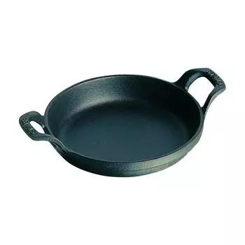 Staub Two-Handled Pot, Round 16cm, Black (Black 19-3911tcx)